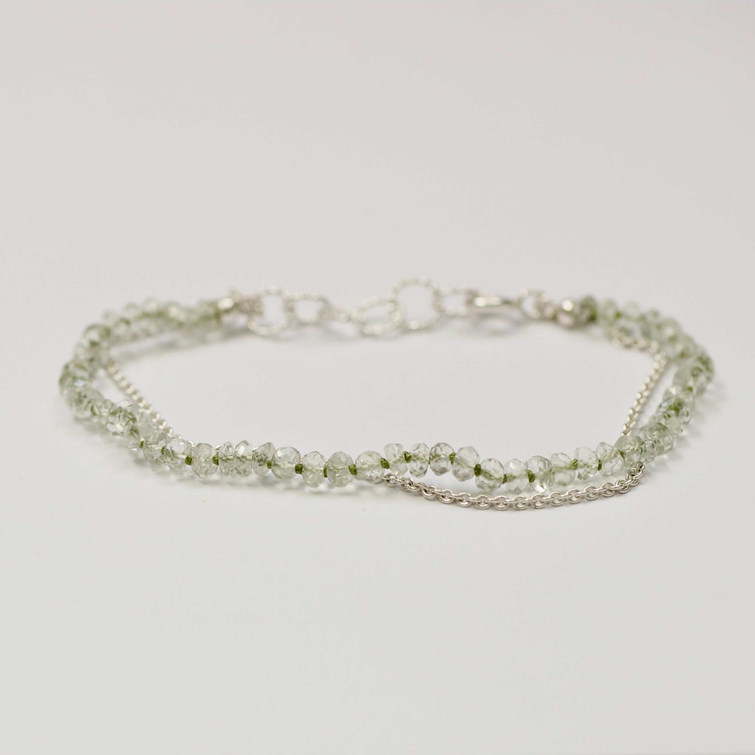bracelet with ruby and silver