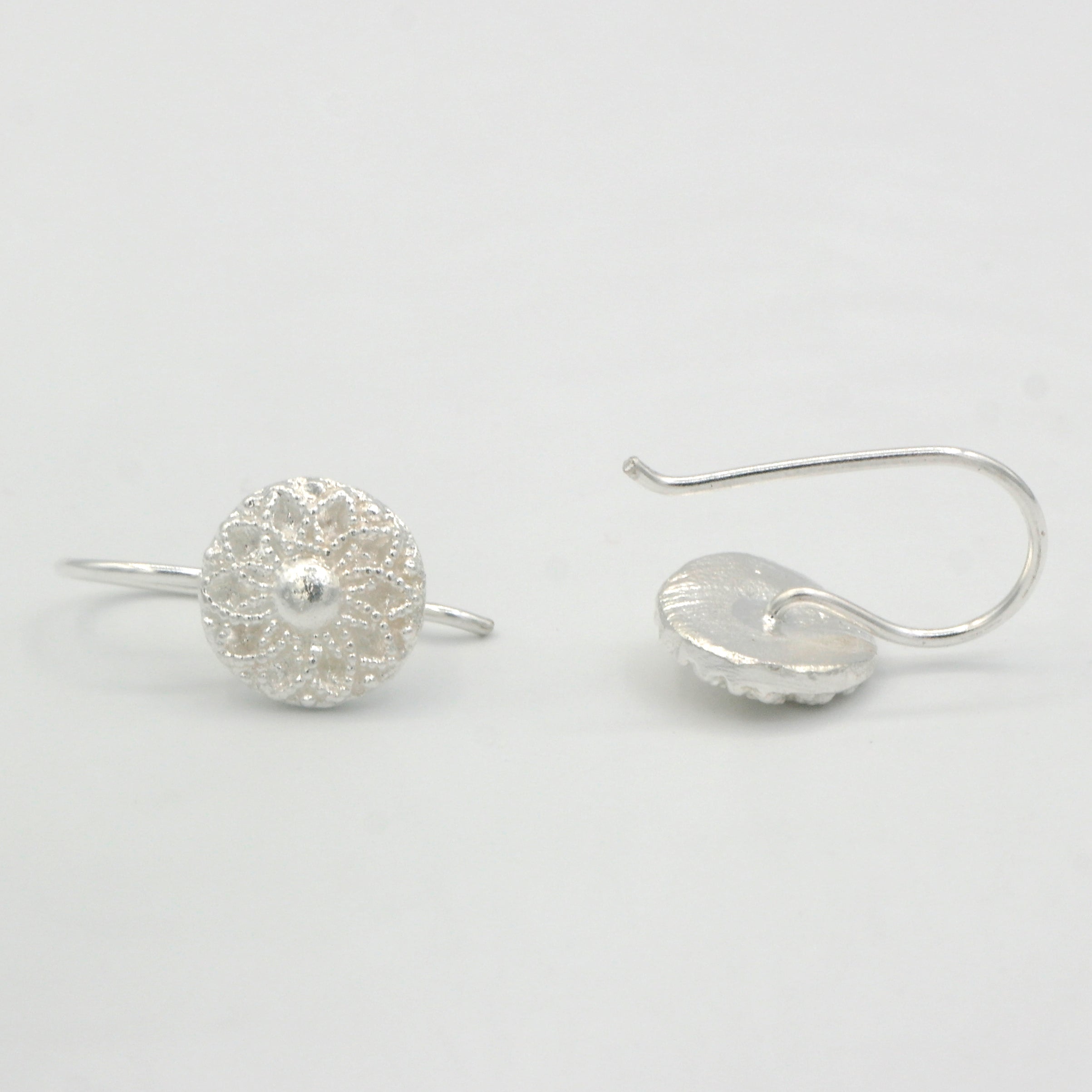 Star button earrings