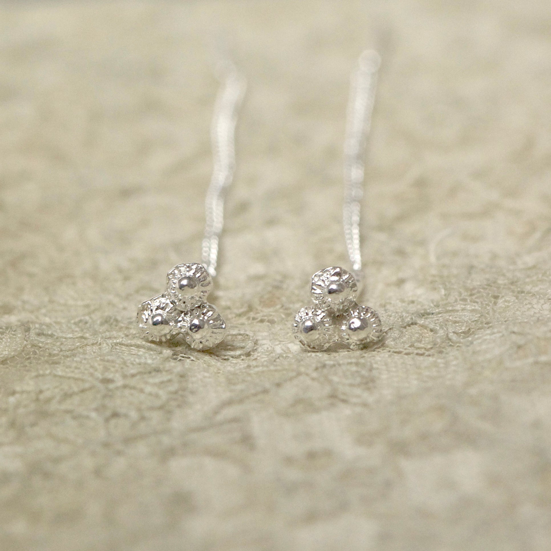 Silver earrings with pearls – inspired by fine lacework x Rijksmuseum