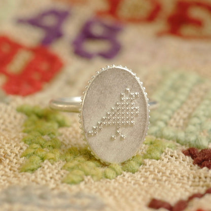 Vogel ring zilver