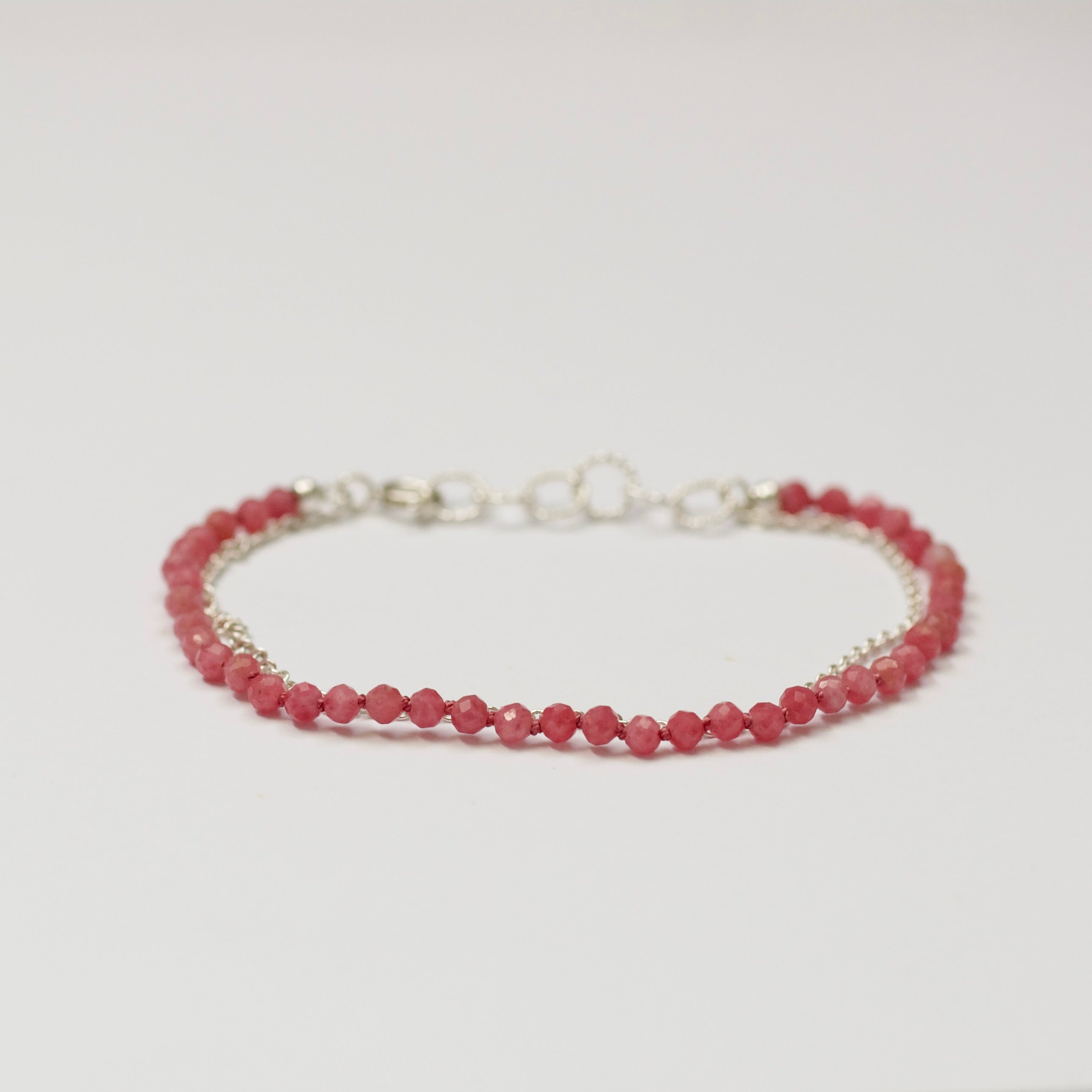 bracelet with ruby and silver