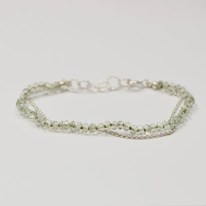 bracelet with ruby and silver