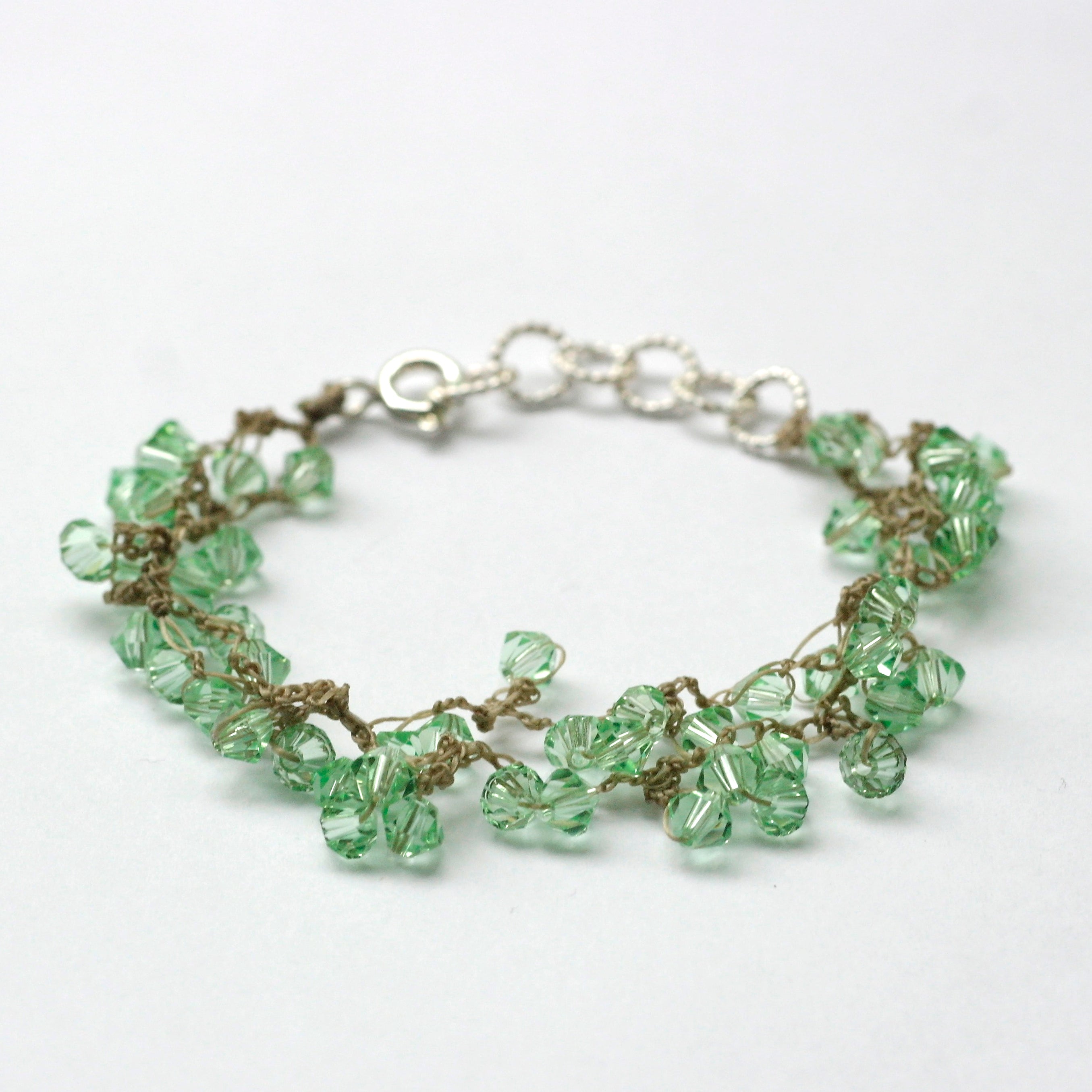 Swarovski armband lichtgroen - Hester Zagt