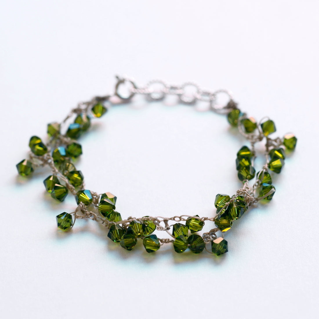 Swarovski armband olijf - Hester Zagt