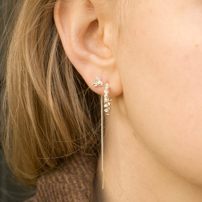 Silver earrings with pearls – inspired by fine lacework x Rijksmuseum
