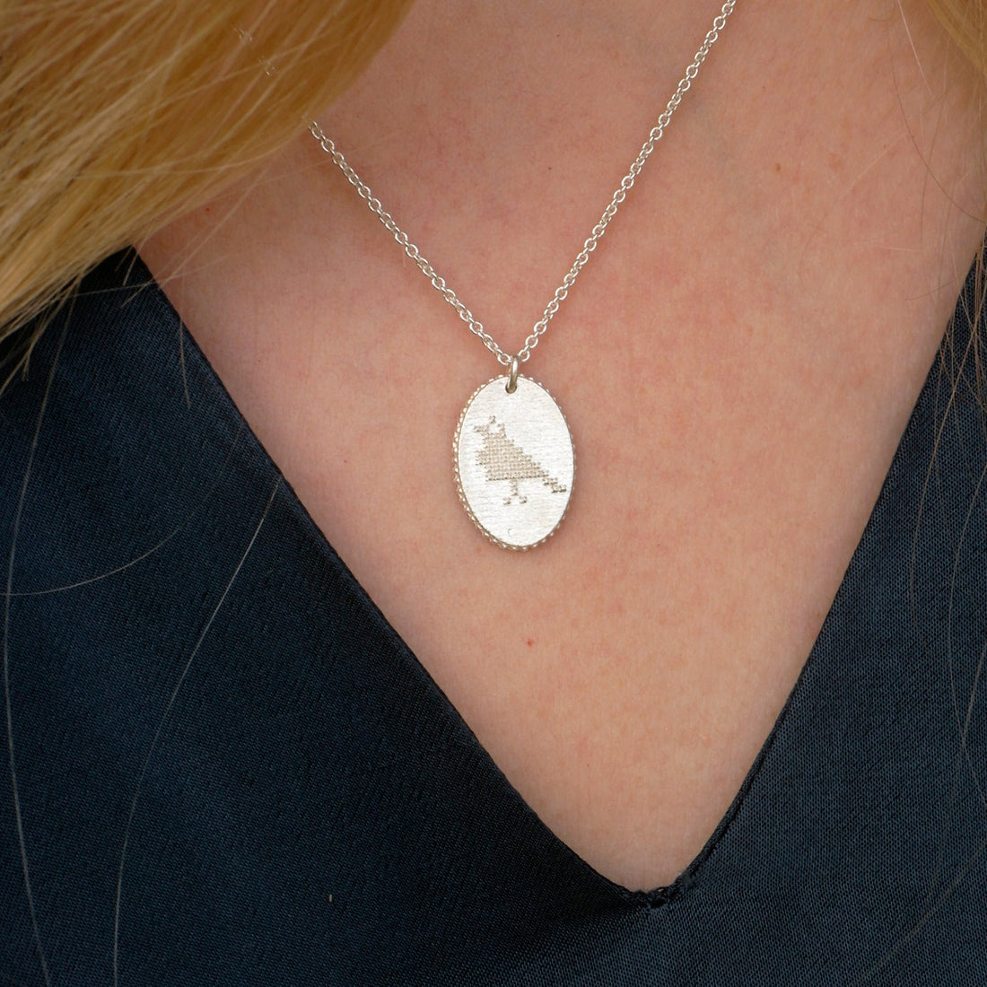 duifje ketting zilver-Hester Zagt