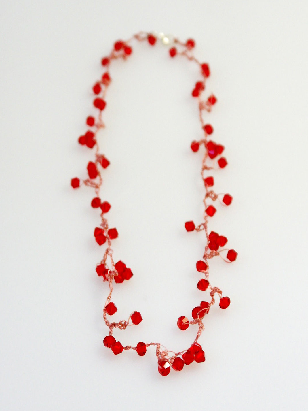 swarovski necklace bright red s55