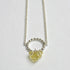 Zilveren ketting met geel swarovski-Hester Zagt